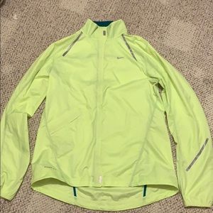 Nike storm fit neon yellow running jacket